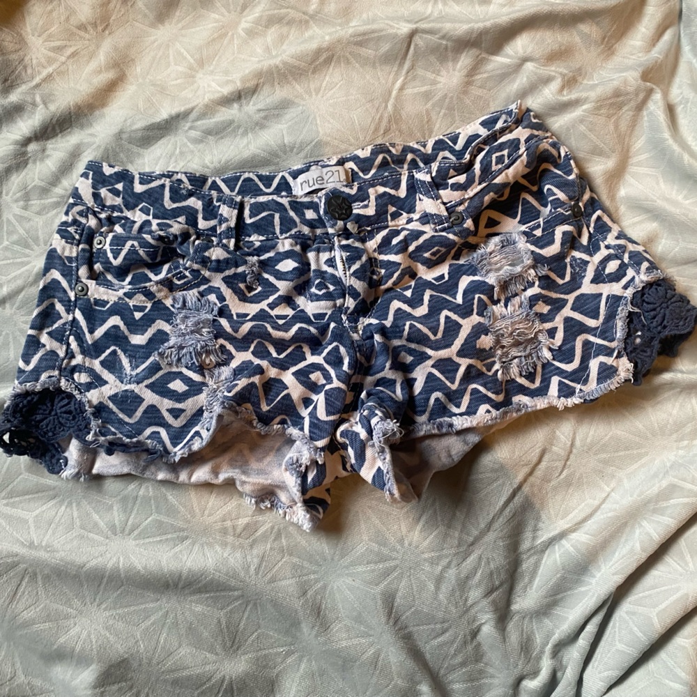 Rue 21 Aztec Jean Shorts